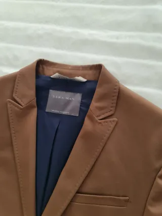 Americana Zara Talla 50 Marrón Claro