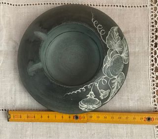 Posacenere in pietra ollare inciso a mano