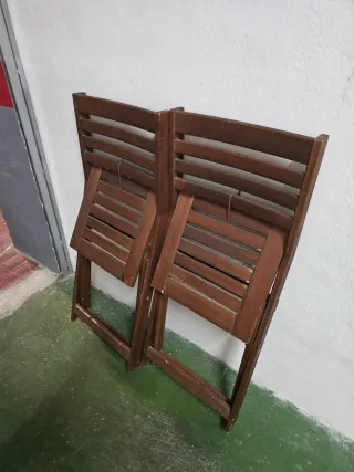 Mesa y Sillas de Jardín Madera