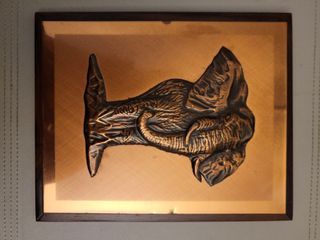 Cuadro Vintage Cobre Elefante Africano