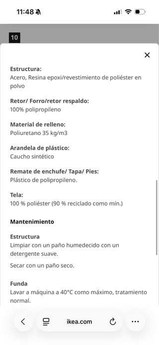 Sofá Cama Ikea Negro/Gris