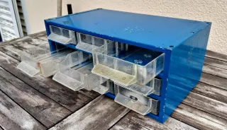 Organizador SUC azul com gavetas