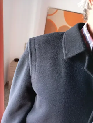 Chaquetón paño azul marino