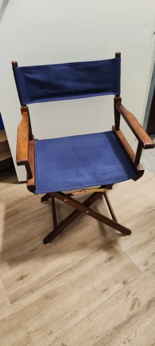 4 Sillas Director Plegables Madera Tela