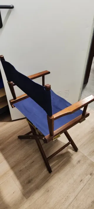 4 Sillas Director Plegables Madera Tela