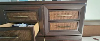 Dormitorio de ratan completo.