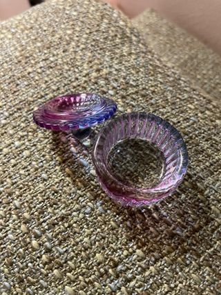 Porta anelli in vetro