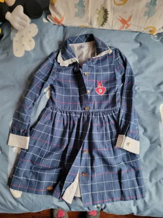 Vestido infantil a cuadros
