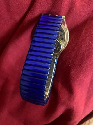 Swatch Drop blu vintage bracciale elastico