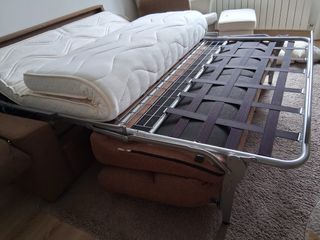 Sofá Cama Beige Tela Nuevo Urgeee su venta!!!