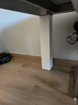 Mesa y 2 Sillas Comedor Cristal Negro/Blanco