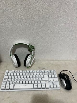 Kit Gaming Tastiera & Mouse Bianco/Argento