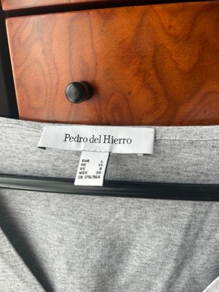 Camiseta Pedro del Hierro gris manga larga
