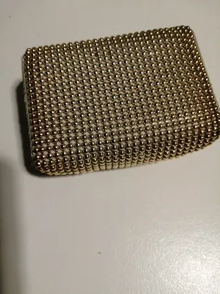 Estuche porta pintalabios plateado