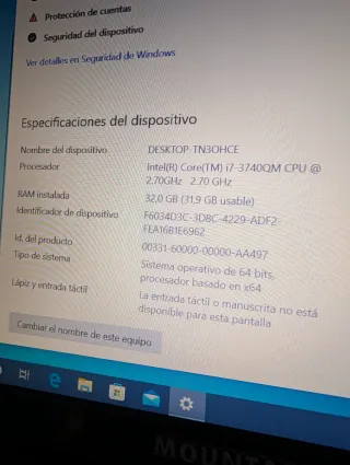 Ordenador Mountain Windows 10 Pro N