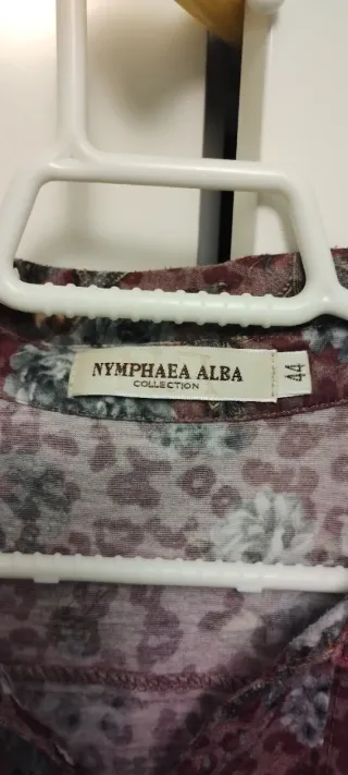 Camisa flores NYMPHAEA ALBA manga larga talla 44