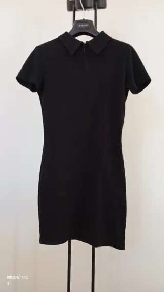 Tubino nero mini in maglina.