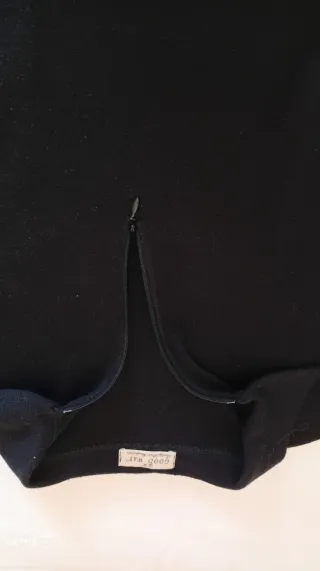 Tubino nero mini in maglina.