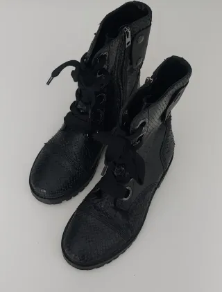 Botines Zadig & Voltaire Negros Piel Serpiente