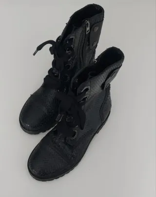 Botines Zadig & Voltaire Negros Piel Serpiente