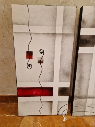 Set di 3 quadri astratti per la decorazione