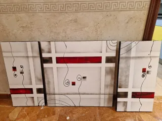 Set di 3 quadri astratti per la decorazione