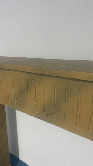 Marco chimenea decorativo madera efecto mármol