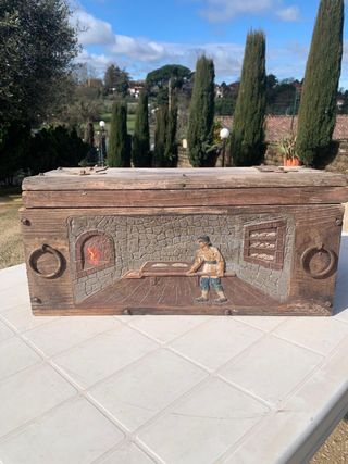 Bauletto vintage decorato