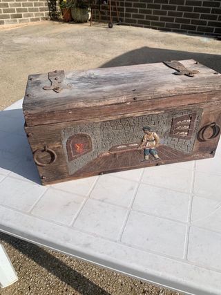 Bauletto vintage decorato