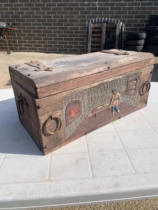 Bauletto vintage decorato