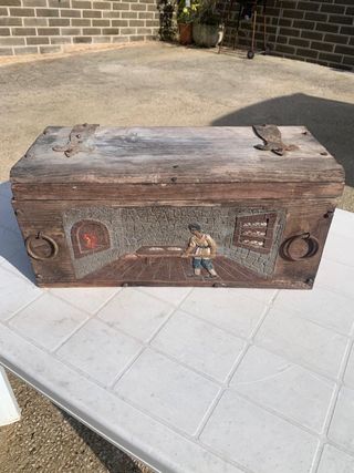 Bauletto vintage decorato