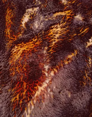 Alfombra marrón de pelo