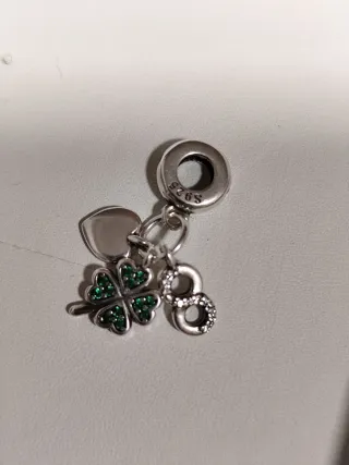 Colgante Trébol Corazón Infinito Plata 925