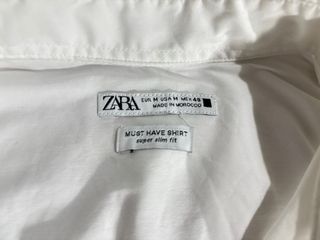 Conjunto Zara Camisa Blanca y Pantalón Azul