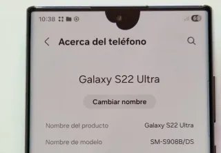 Samsung S22 Ultra 256 GB Mancha negra zona superio