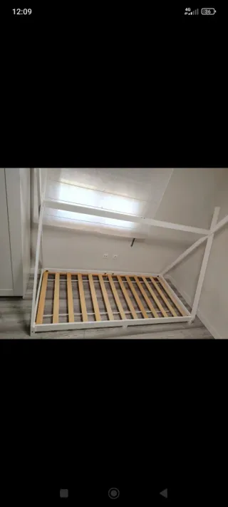 Cama tipi infantil blanca