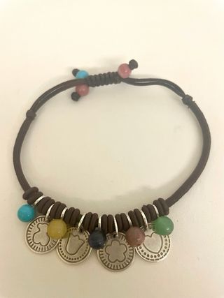 Pulsera Tous Cordón Marrón y Plata