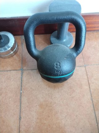 Juego de Pesas 3kg y 6kg Salter y una pesa de 8 kg