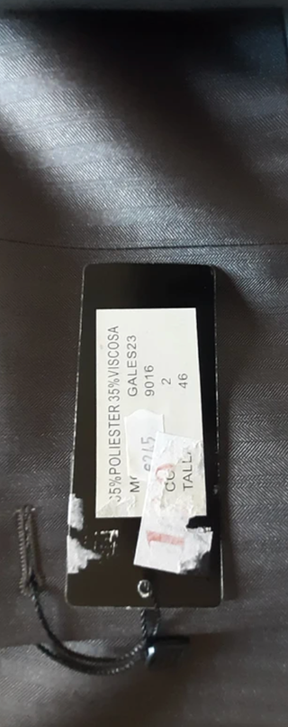 Traje de chaqueta gris nuevo con etiqueta