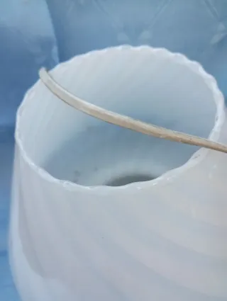 Lampada da tavolo Murano vetro bianco