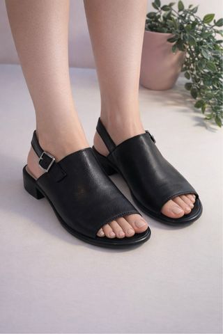 Sandalias negras cuero talla 36