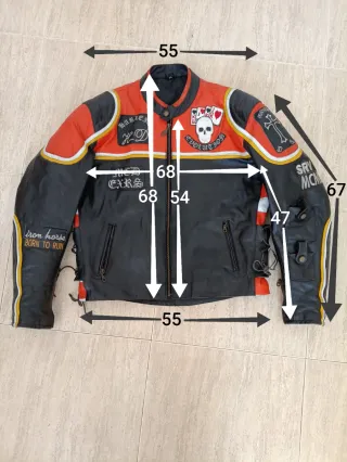 Motera Cuero auténtico Mickey Rourke L Medidas ind