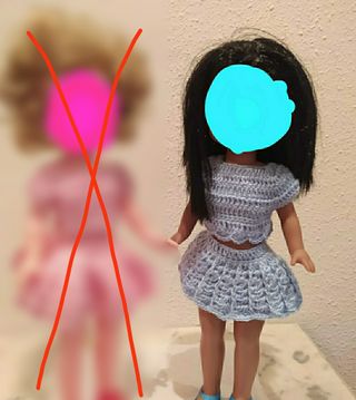 Conjunto de crochet para muñeca