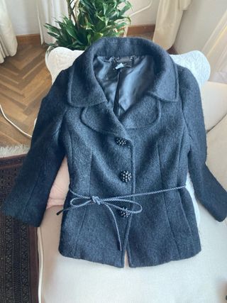 Americana Mango Talla 36 Negra