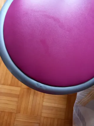 Silla Corazón Vintage rosa fussia Plateada