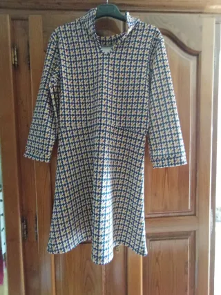 Vestido estampado pata de gallo