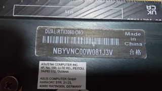 Tarjeta Gráfica ASUS GeForce RTX 3060