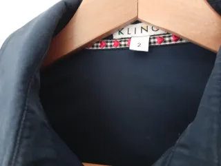 Camisa Kling azul bordada talla 2