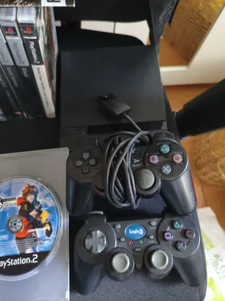 Lote PS2 Slim + Juegos y Mandos