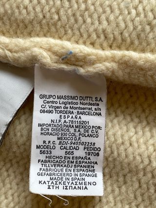 Cardigan lana crema talla S